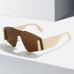 Irregular frameless trendy sunglasses, artistic retro sunshades, men's and women's punk glasses