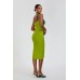 Green bandage dress sexy runway dress buttocks wrapped skirt