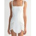 Heavy Industry Diamond Tassel Sleeveless Square Neck Bandage Dress Small Dress