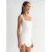 Heavy Industry Diamond Tassel Sleeveless Square Neck Bandage Dress Small Dress