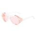 Steampunk round sunglasses plastic frame T-shaped sunglasses