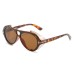 Steampunk round sunglasses plastic frame T-shaped sunglasses