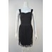 Tight shoulder strap tassel mini dress