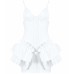 V-neck strap with ruffled edge and leakage backpack buttocks dress