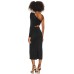 Sexy Diagonal Collar Long Sleeve Beading Flower Long Dress Women Black One Shoulder Waist Cut Out Slim Dress Party Evening Dress Sexy Diagonal Collar Long Sleeve Beading Flower Long Dress Women Black One Shoulder Waist Cut Out Slim Dress Party Evening Dress
