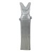 Sexy Sleeveless Sequins 3D Flower High Split Long Dress Women Sliver V-Neck Sequin Flower Design Maxi Dress Elegant Celebrity