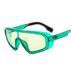 Fashion Shield Visor Mask Sunglasses Women Men Oversized Windproof Sun Glasses One Peice Big Frame Goggles Shades Sport UV400