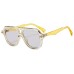 Men's trendy sunglasses with pilot frames for fashionable women