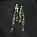 Light luxury colorful water drop double layer tassel zircon sweet reversible earrings for women