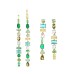 Light luxury colorful water drop double layer tassel zircon sweet reversible earrings for women