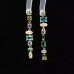 Light luxury colorful water drop double layer tassel zircon sweet reversible earrings for women