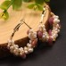 Pearl earrings, high-end freshwater pearl earrings, fashionable European and American style jewelry