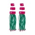 Geometric Rectangle Drop Earrings for Women Fashion Bohemian Long Tassel Beads Dangle Earring OL Beach Party Jewelry Gift