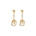 kshmir Natural pearl earrings female temperament light luxury long studs silver needle retro ear accessories wholesale