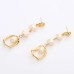 kshmir Natural pearl earrings female temperament light luxury long studs silver needle retro ear accessories wholesale
