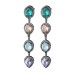 Luxury Water Drop Long Earrings oval Green Crystal Cubic Zirconia Stone MultiColor Ear Line Earring For Women boho party Jewelry