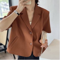 Draping short casual small suit top