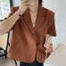 Draping short casual small suit top