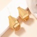 Diamond shaped water drop metal light luxury earrings
