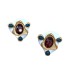 Handmade enamel French earrings, elegant women's palace style retro earrings