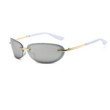 Brown Fashion Glasses Cut Edge Futuristic Street Photo Sunglasses