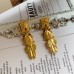 Medieval palace style goldfish exaggerated earrings