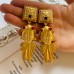 Medieval palace style goldfish exaggerated earrings