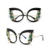 Diamond-encrusted personalized frame fashion sunglasses