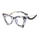 New Cat Eye Shape Face Shaping Selfie Sunglasses Flat Mirrors