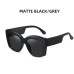 Fashionable gray three-dimensional frame sunglasses