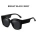 Fashionable gray three-dimensional frame sunglasses
