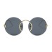 Punk style sunglasses glasses European and American round frame rimless sunglasses
