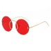Punk style sunglasses glasses European and American round frame rimless sunglasses