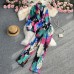 Casual loose fitting long sleeved single breasted shirt two-piece set of high waisted slimming tie dye printed wide leg pants