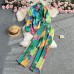 Casual loose fitting long sleeved single breasted shirt two-piece set of high waisted slimming tie dye printed wide leg pants
