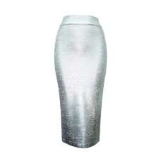 Elegant, fashionable, sexy, waist tied, high waisted, and tight fitting mid size skirt with hip wrapped bandages