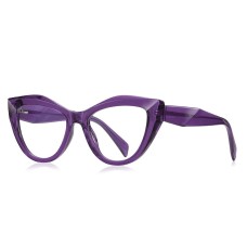 Cat's Eye Anti-Blue Light Glasses Large Frame Irregular Women's Optical Frame