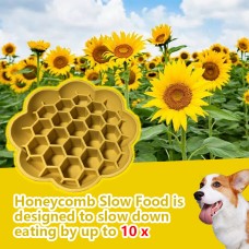 Custom  New Arrival Dog Bowl Slow Feeder Flower Pet Licking Bowl Slow Feeding Silicone Dog Lick Bowl