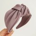 Fashionable knot wide edge satin fabric headband