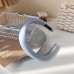 Satin headband women's spring and summer wide-brimmed high-crest headband showing face