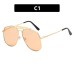 European and American Toad Mirror Women's Metal Large Frame Sunglasses