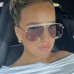 European and American Toad Mirror Women's Metal Large Frame Sunglasses