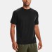 Men's loose round neck breathable elastic running training fitness short sleeved quick drying clothes