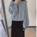 Foreign style popular fashion niche lazy style loose sweater for women in winter