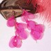 Handmade fabric pearl earrings female super fairy long tassel earrings