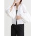 French elegant style solid color cardigan design V-neck puff sleeve straight short coat for women