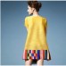 Pleated round neck short-sleeved loose pleated ethnic style commuting pleated top
