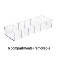 Household Transparent Divided Cosmetic Storage Box Sorting and Detachable Plastic Desktop Storage Box