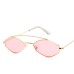 Sunglasses for women, fashionable polygonal small frame sunglasses for men, personalized double bridge glasses