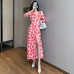 Summer new style red seaside vacation long one piece joint